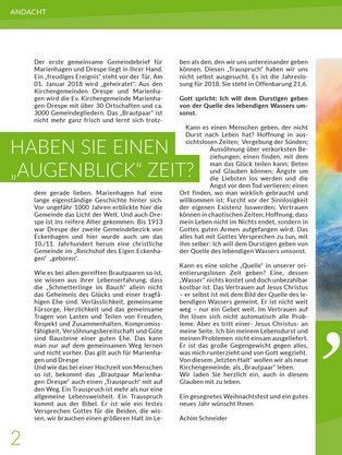 Neues Layout Gemeindebrief Augenblick