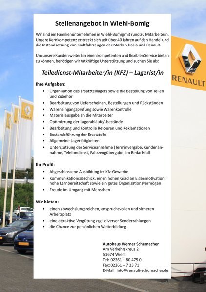 Plakat DIN A2 mit Stellenausschreibung Poster DIN A2 digital gedruckt bei printaholics in Wiehl