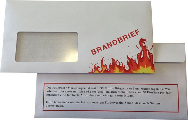 Vollflächig bedruckter Umschlag DIN lang mit Fenster