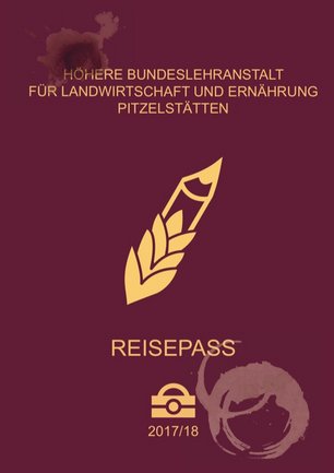 Titelseite einer Maturazeitung mit dem Motto Reisepass