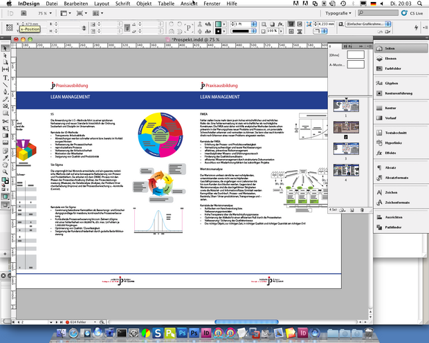 Entwurf für einen Imageprospekt